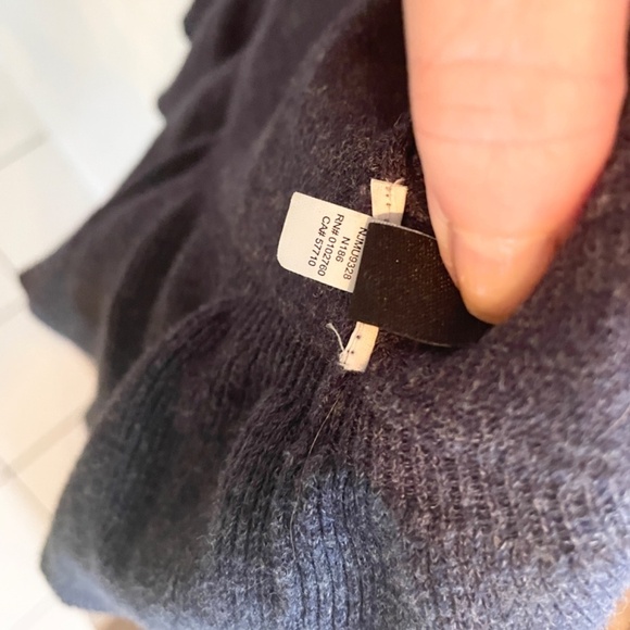 Kate Spade Broome Street Open front cardigan Peplum Heathered Blue XS Oversized - Picture 7 of 13